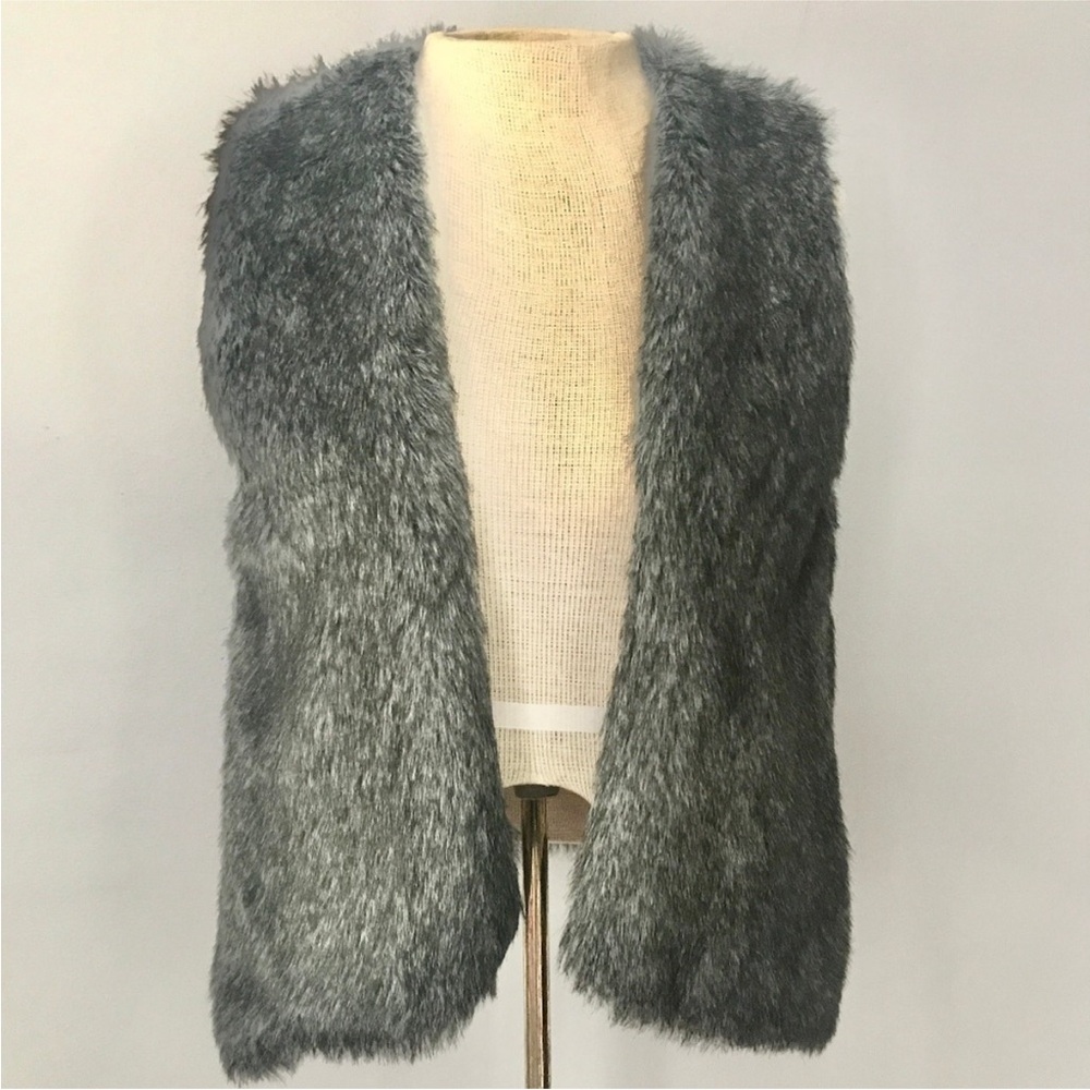The Hanger Grey Faux Fur Vest